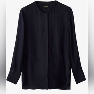 •305• Massimo Dutti Navy Blue Top. -100% Viscose